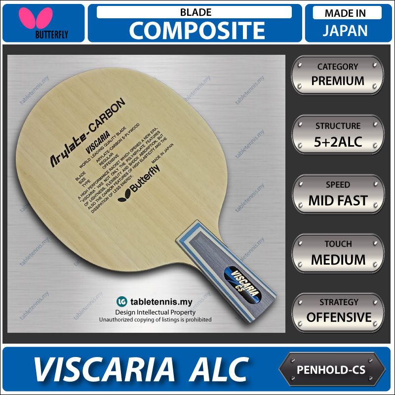 Butterfly Blade Viscaria ALC CS Composite Carbon Table Tennis Blade Bat