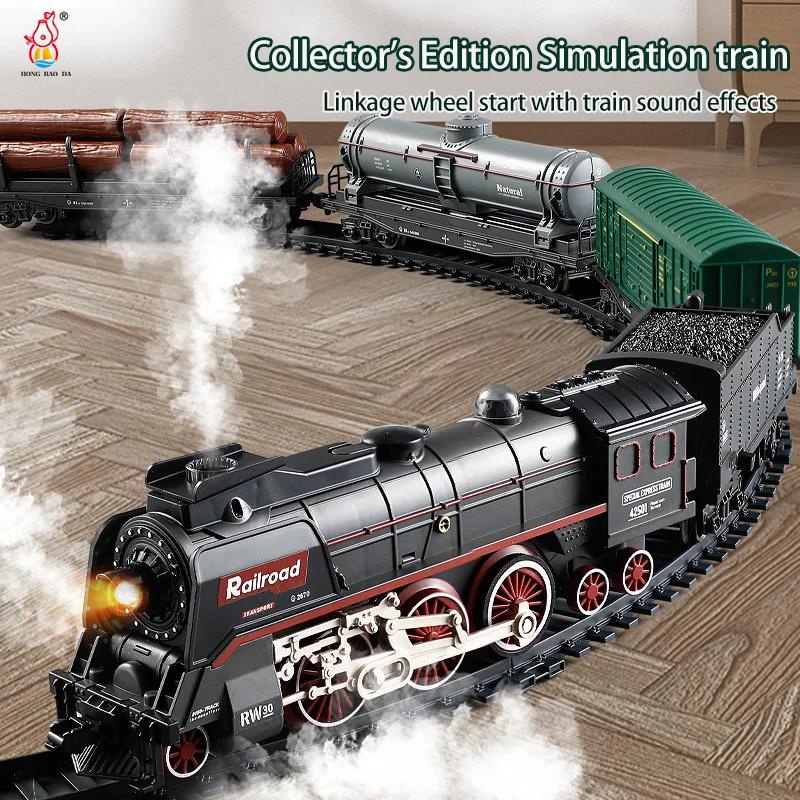 Electric Toy Train Electric Variety Railcar Retro Steam Train Model ...
