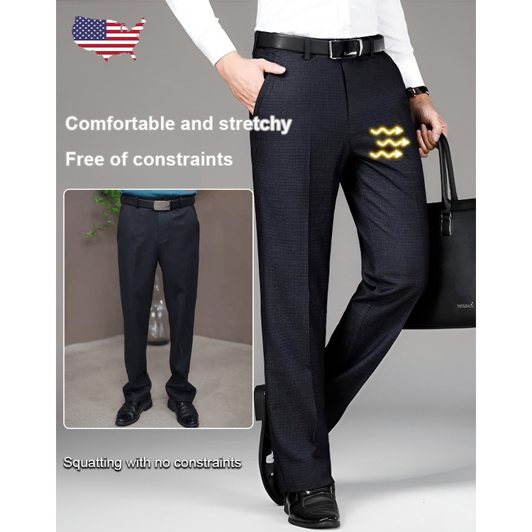 Ready Stock Shortened Title Men's casual loose straight pants for