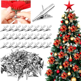 50 Pcs Mini Metal Clips For Christmas Flowers Christmas Tree Flower  Ornament Fixed Clip Xmas Noel Wreath/garland Decorations - Multi-purpose  Hooks - AliExpress