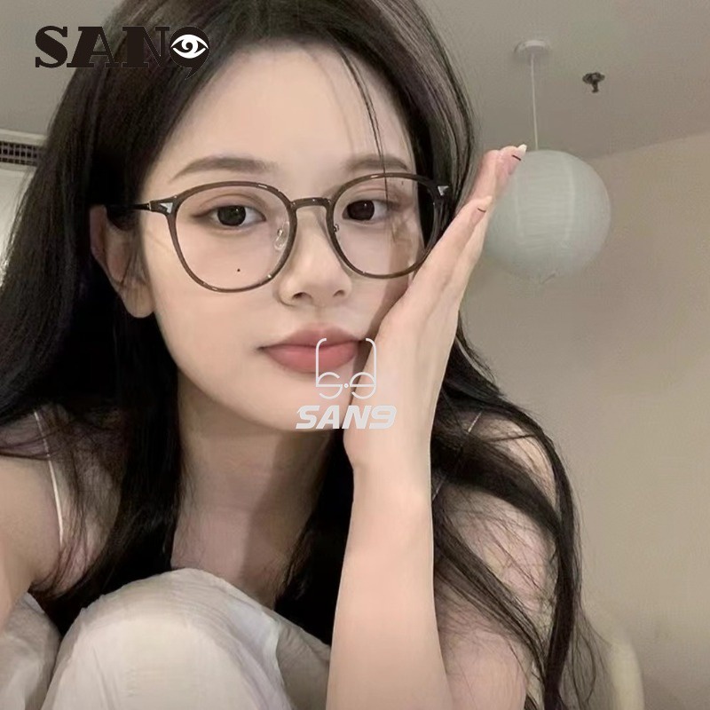 Replaceable Lenses】COD (San9)Fashion Korean Retro Oval Women's