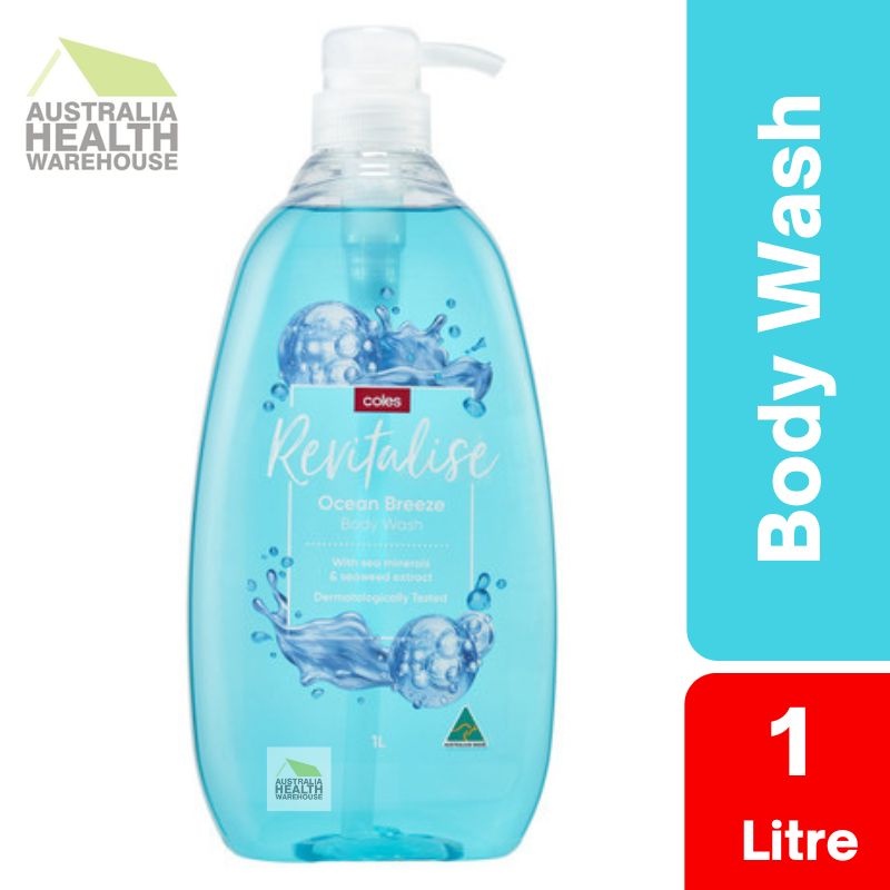 Coles Revitalising Ocean Breeze Body Wash 1 Litre Shopee Singapore