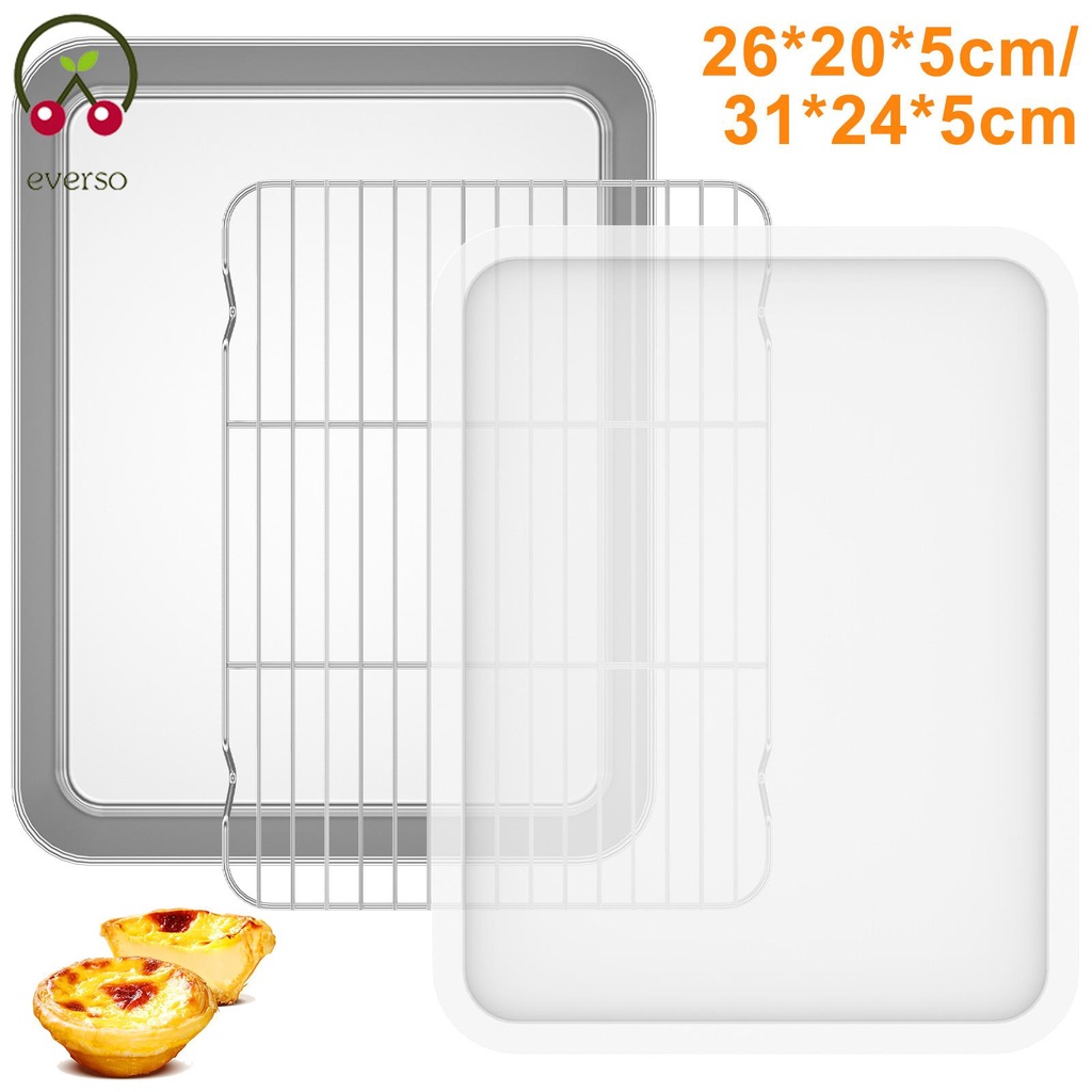 Baking Tray with Rack and Lid Stainless Steel Oven Trays with Rack Non
