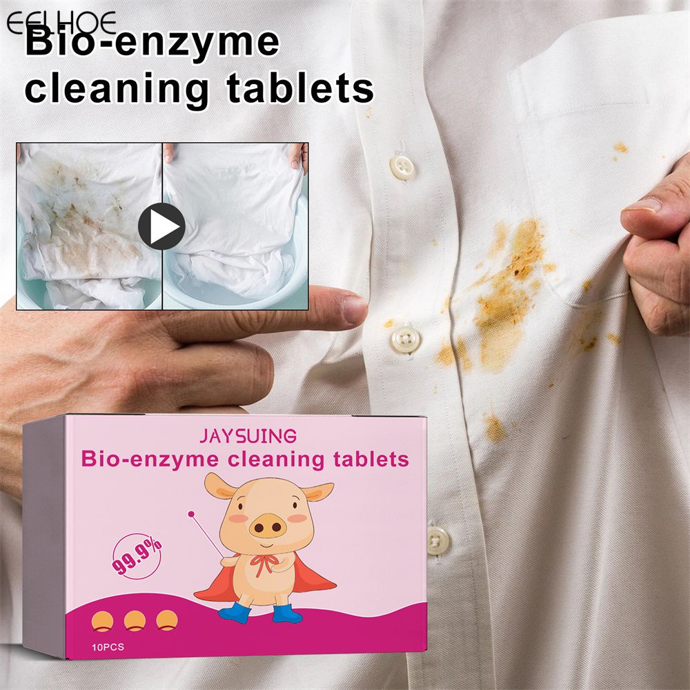 Bioenzyme Explosive Salt Effervescent Tablets To Clean Yellowed And Stubborn Stains On Clothes