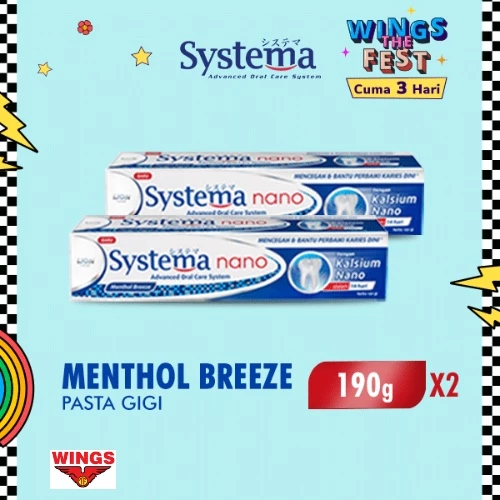 Systema Pasta Gigi Menthol Breeze Tube 190 gr x2 - Gambar 3