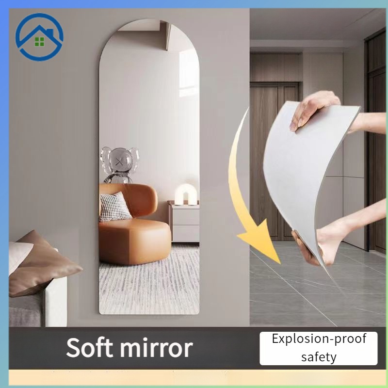 Acrylic soft mirror Wall self-adhesive wall mirror wardrobe door ...