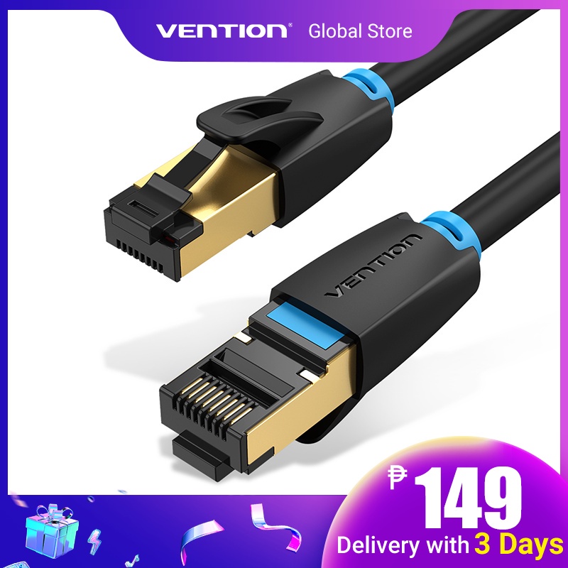 Vention Ethernet Cable Cat8 Rj45 40 Gps 2000Mhz Networking High Speed