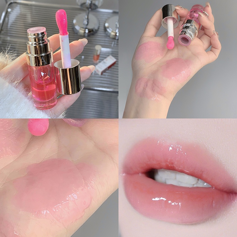 Jelly Violet Glass Lip Oil Moisturizing Transparent Plumper Lip Gloss  Makeup Nutritious Liquid Lipstick Big Brush Lip Care | Shopee Singapore
