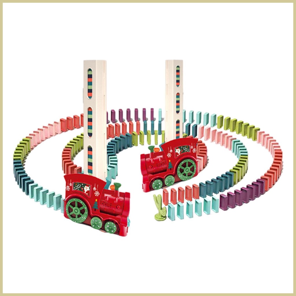 Kids Automatic Domino Train Automatic Dominoes Stacking Games Electric ...