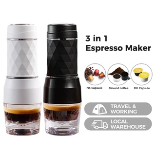 Portable Coffee Machine Espresso Maker Hand Press Capsule Ground