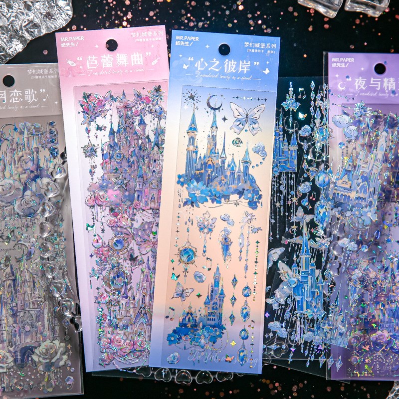 3 Pcs Castle series Stickers Set Fairy Tale Journal Stickers For ...