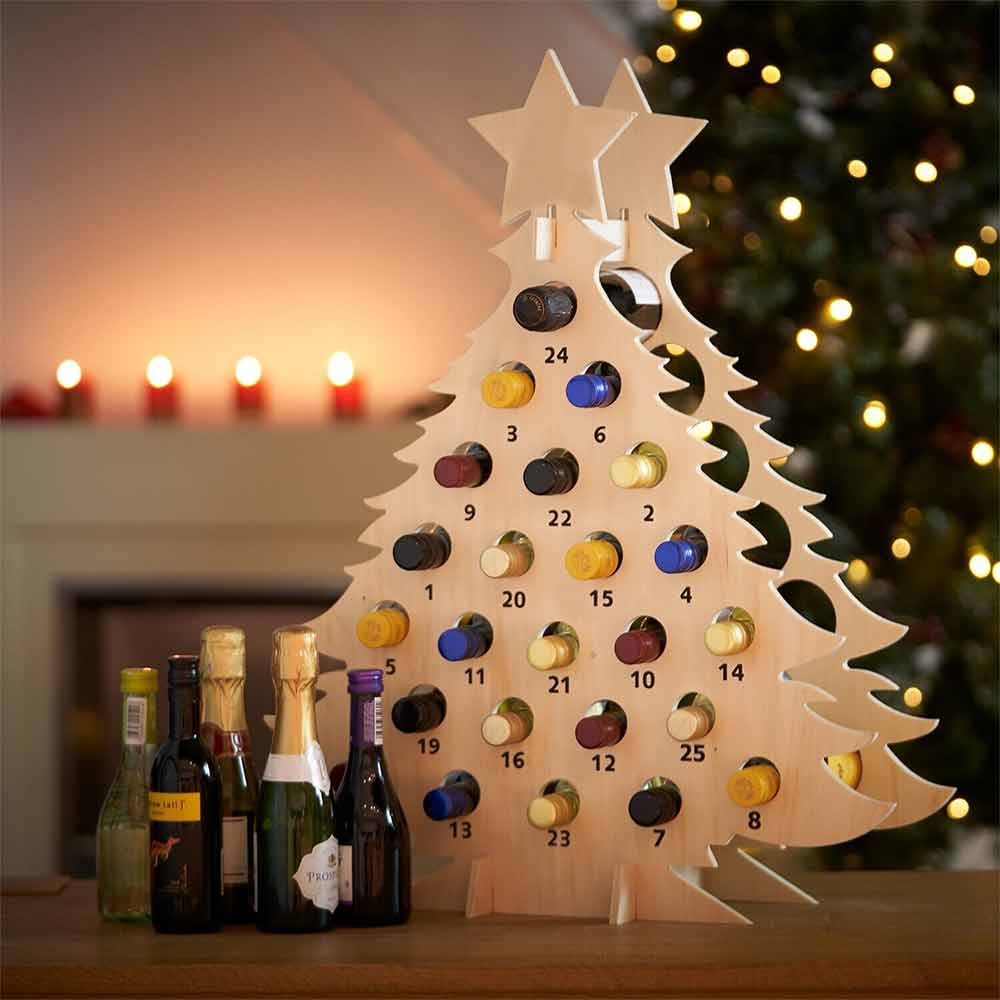 The Tipsy Tree Wooden Advent Calendar Tree only Holds 24 20cl Bottles
