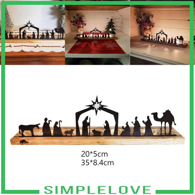 [Simple] Christmas Nativity Metal Set, Nativity Set Decorations ...