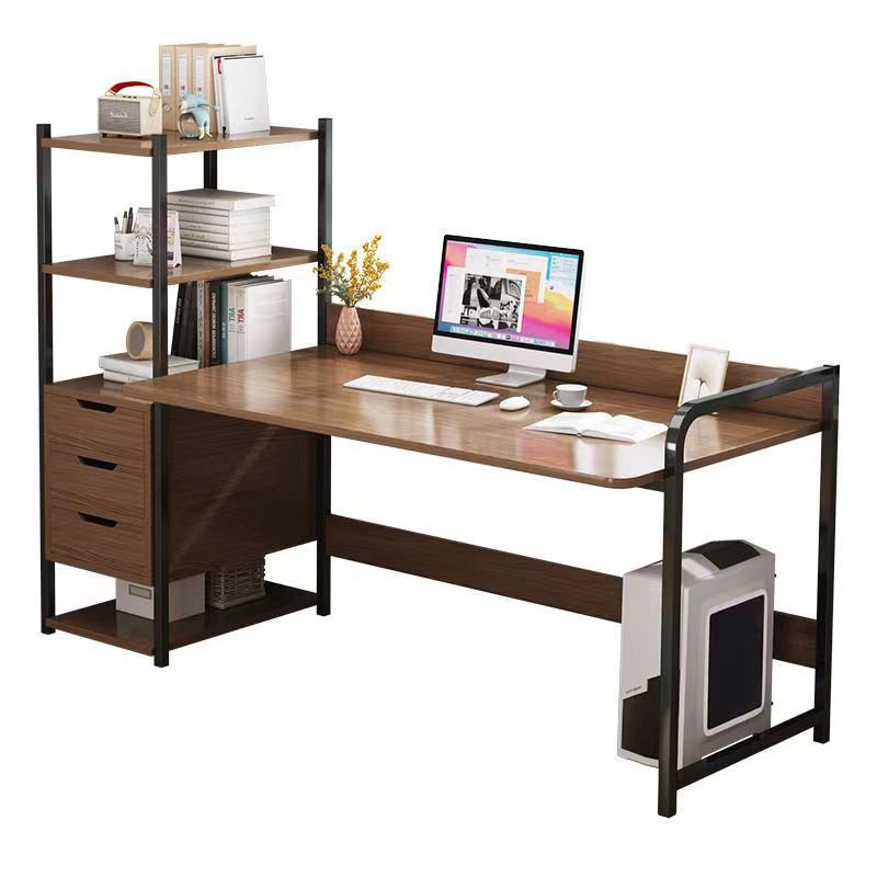 YOULITE Study Table With Bookshelf Drawer Combination Computer Desk