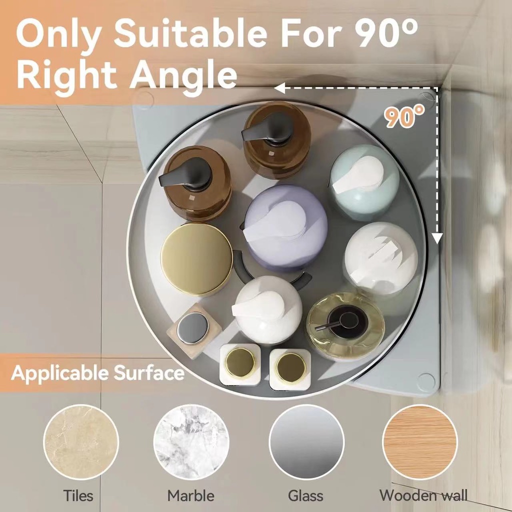 360Degree Rotating Toilet Rack Bathroom Rack Bathroom Triangle Shelf ...