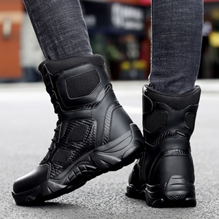 Mens black leather hot sale motorcycle boots