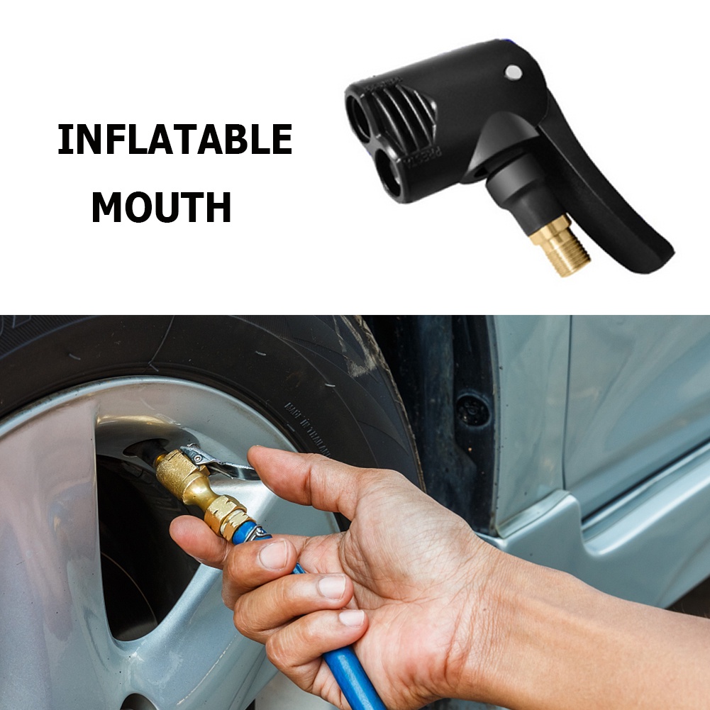 2 in 1 Inflatable Pump Car Tire Air Chuck Valve Connector Nozzle ...