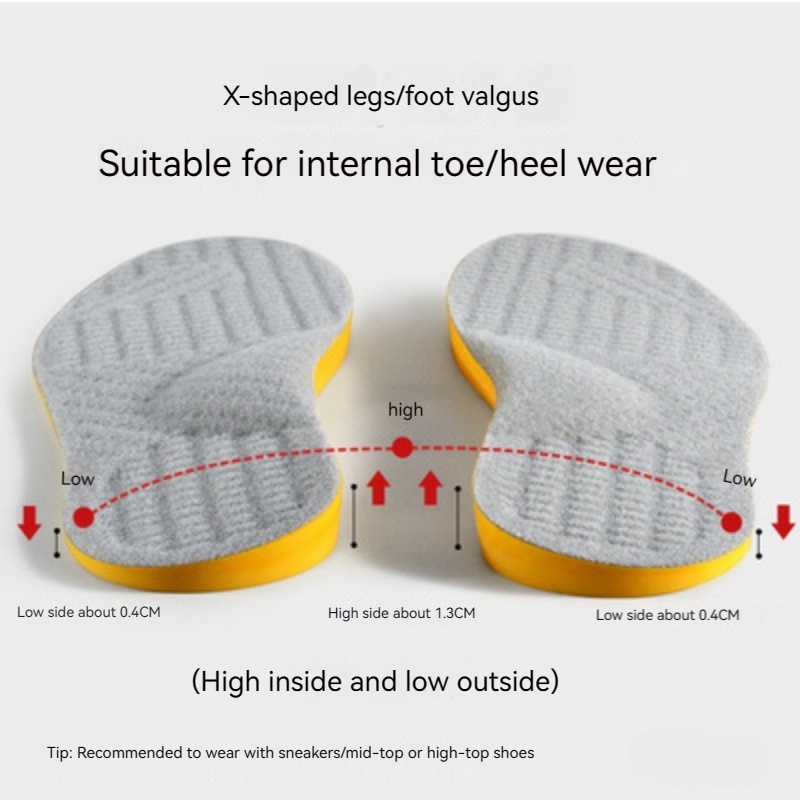Correction Insole, Inner Outer EightCharacter Foot, Flat Foot Insole