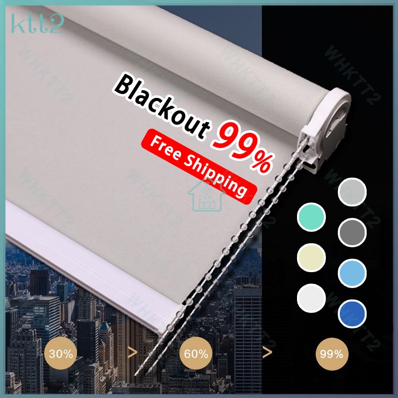 Custom full blackout window curtain roller blinds sun shade curtain
