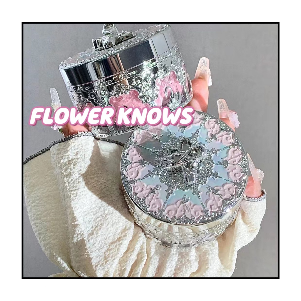 Flower Knows Swan Ballet Powder Face Powder Two-Color Oil Control Long ...