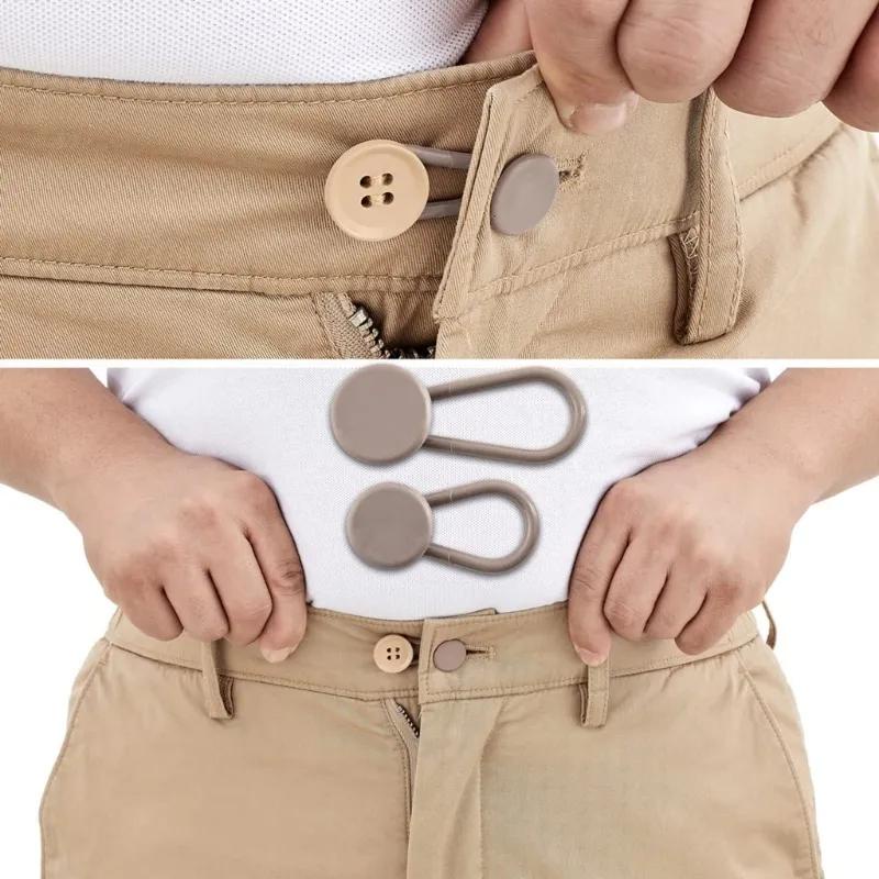 2/4/6PCS Unisex Garment Accessories Trousers Skirts Button Waist Band Pant  Extender Belt Hooks