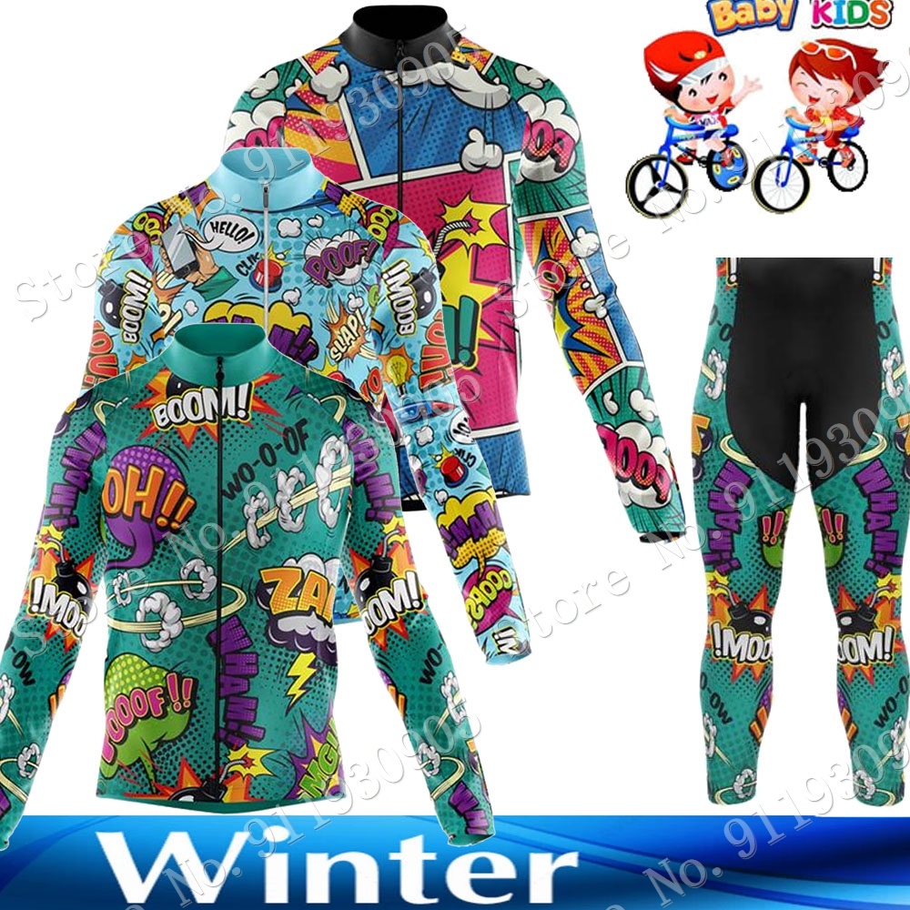 Childrens long store sleeve cycling jersey