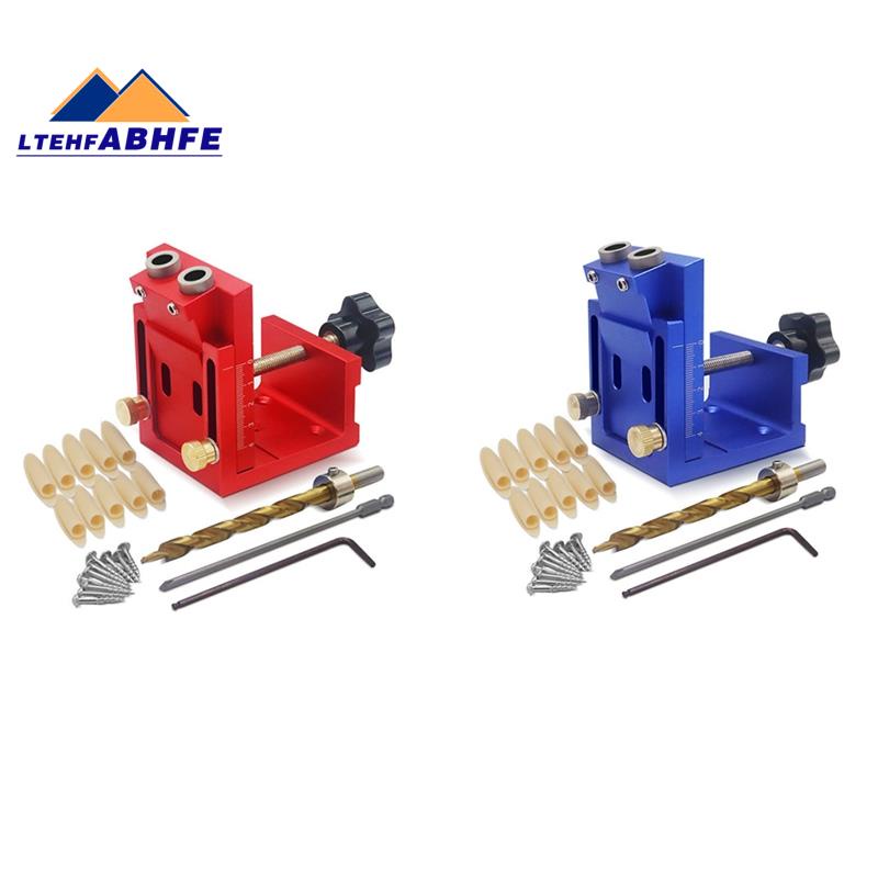 Pocket Hole Drill Guide Dowel Jig, Aluminium Oblique Hole Locator