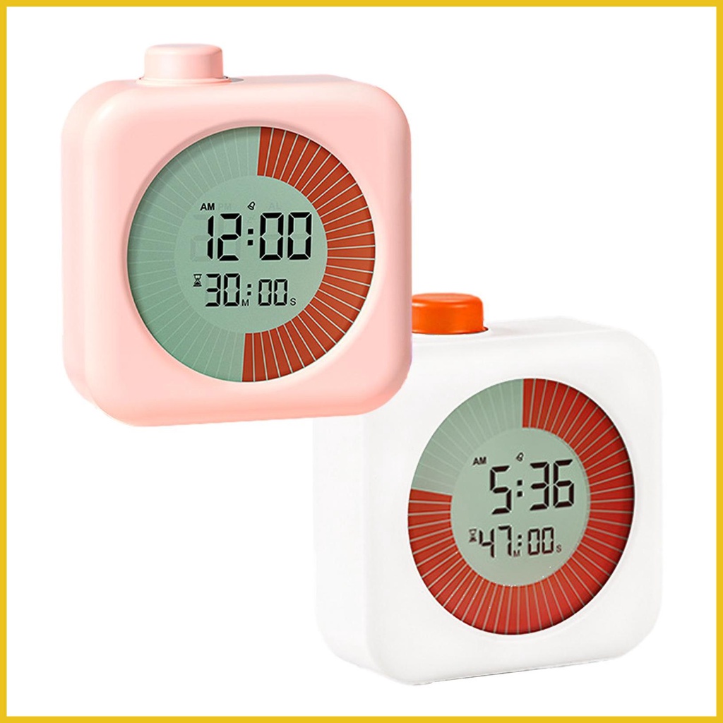 Visual Analog Timer No Ticking Dual Timer Clock Kitchen Timer Battery