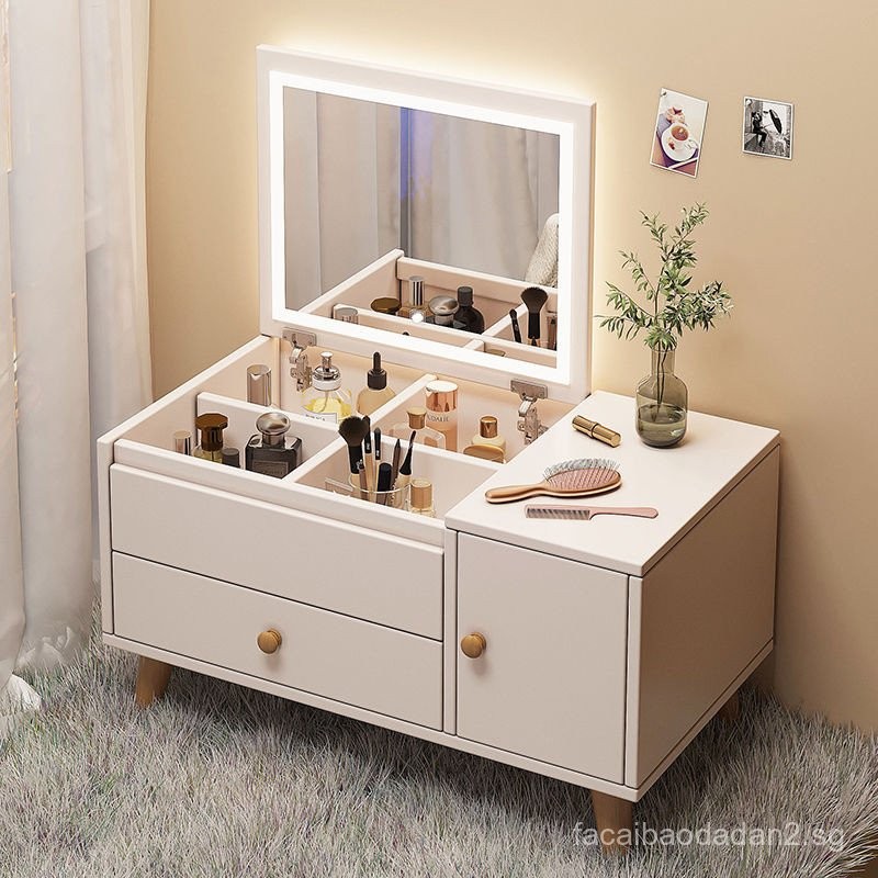 New Simple Bay Window Dressing Table Mirror Small Makeup Counter Table ...