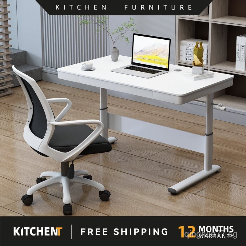 Adjustable Table Glass Standing Table Moveable Height Adjustable Dest ...
