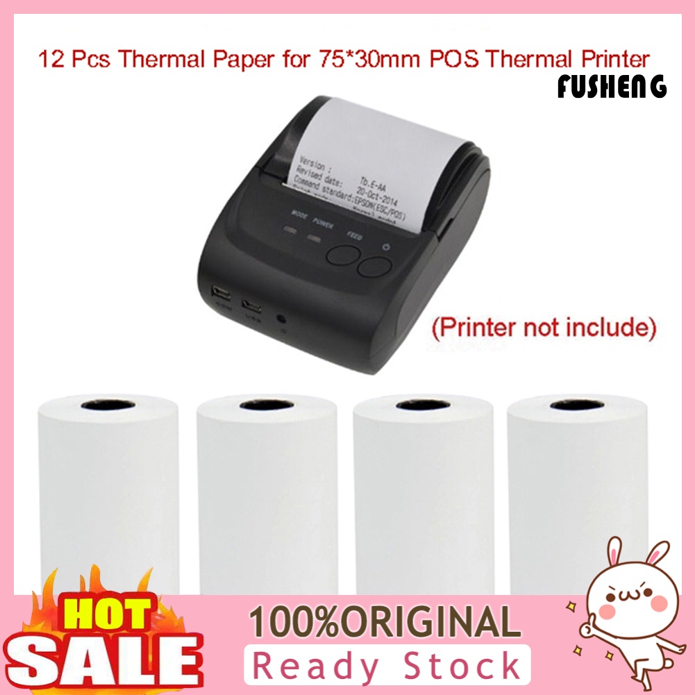 6 Rolls White Thermal Paper Color Label Paper Transparent Sticker Paper For  PeriPage PAPERANG Phomemo Photo