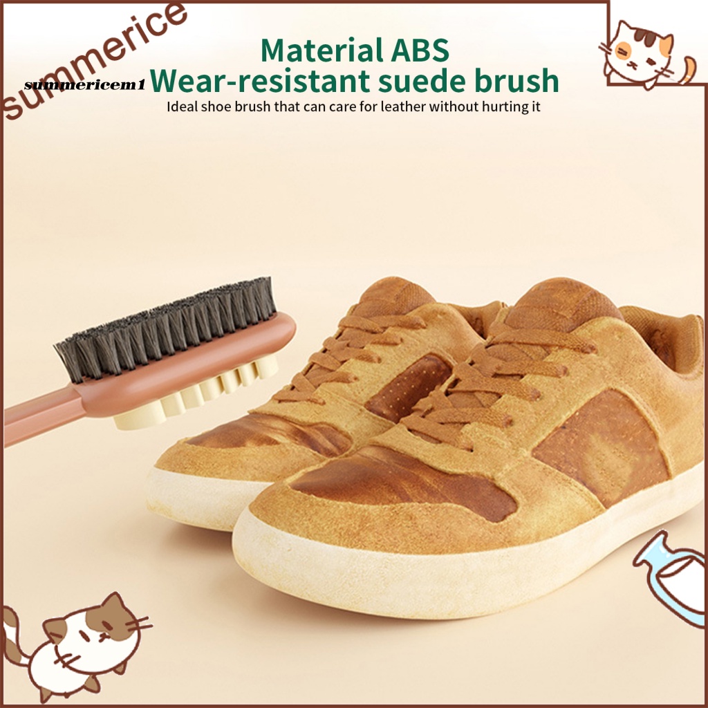 【Ready stock】 Shoe Brush Laborsaving Hanging Hole Portable 2Sided