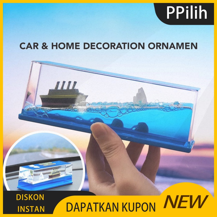 Cruise Ship Liquid Bottle Drift Hourglass Living Room decoration