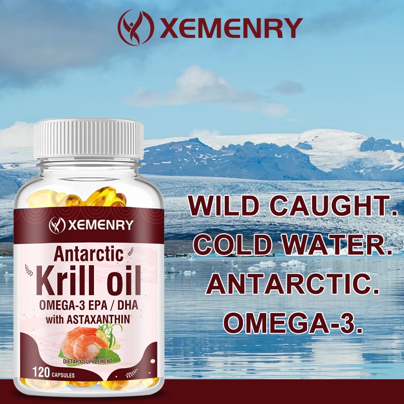Krill Oil contains astaxanthin to support brain and heart health