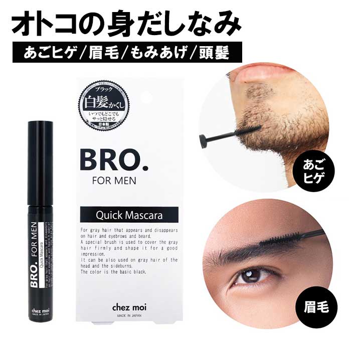 BRO. FOR MEN Quick Mascara [Gray Hair Hidden Mascara Beard Eyebrows ...