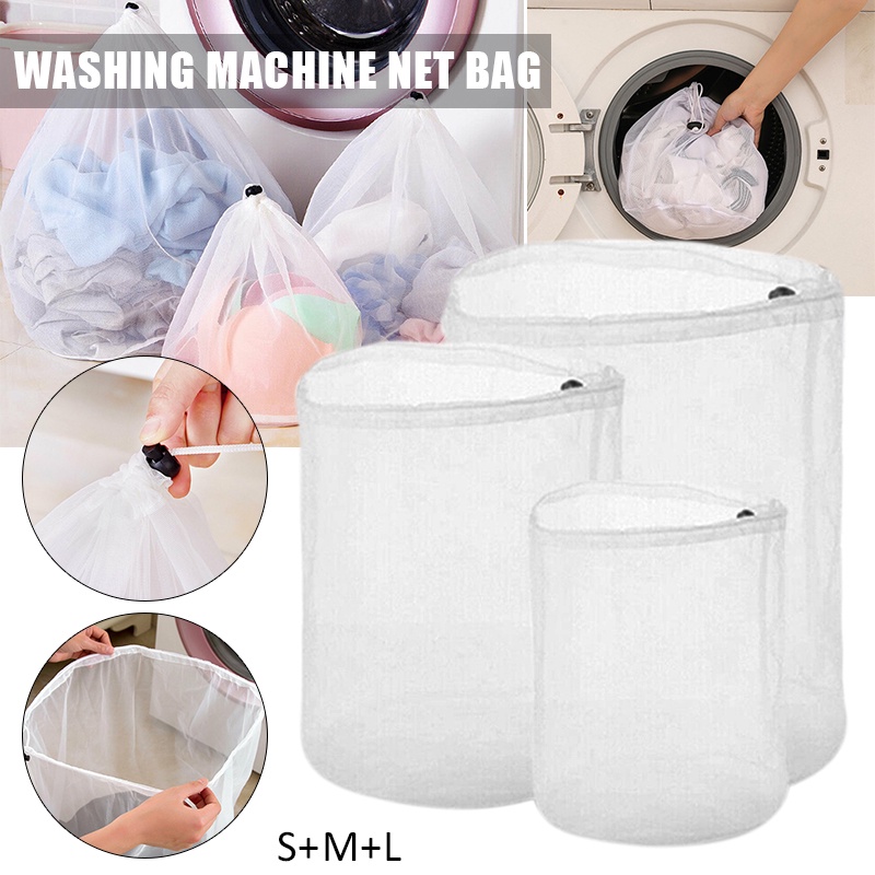 Large Net Washing Bag, Set of 4 Durable Coarse Mesh Laundry Bag with Zip  Closure for Clothes, Delicates