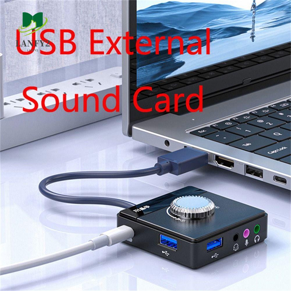 ALANFY External Sound Card PC Laptop USB Port Audio Adapter for Gaming
