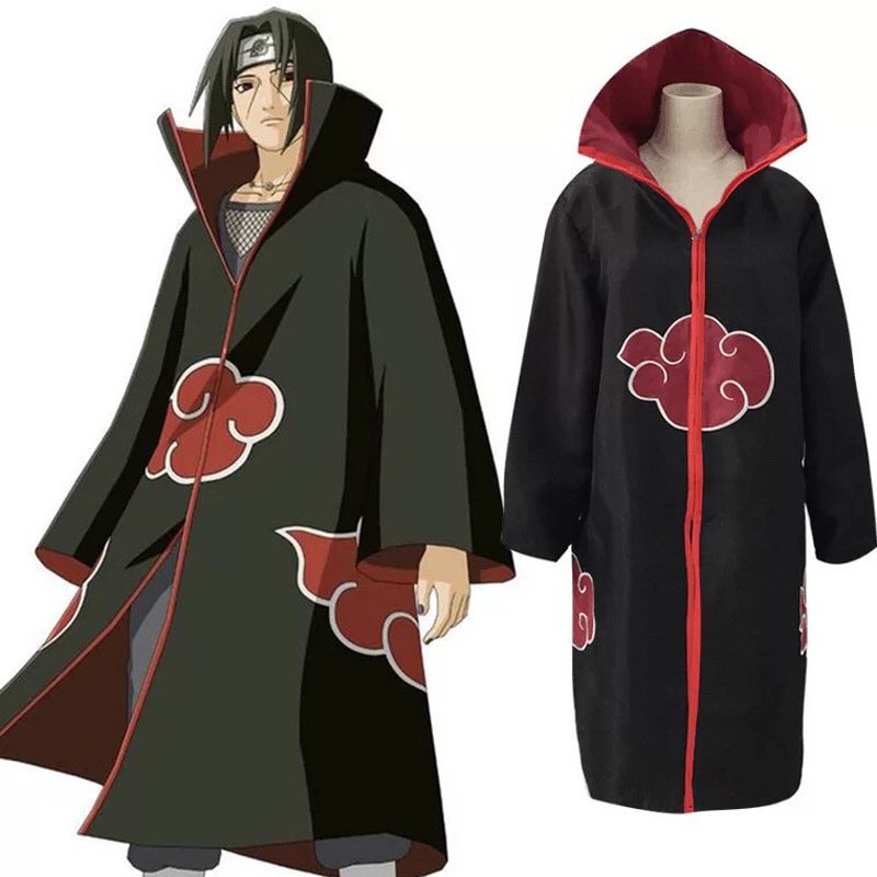 Children/Adults Anime Cosplay Costume Naruto Akatsuki Sasuke Cloak Taka ...