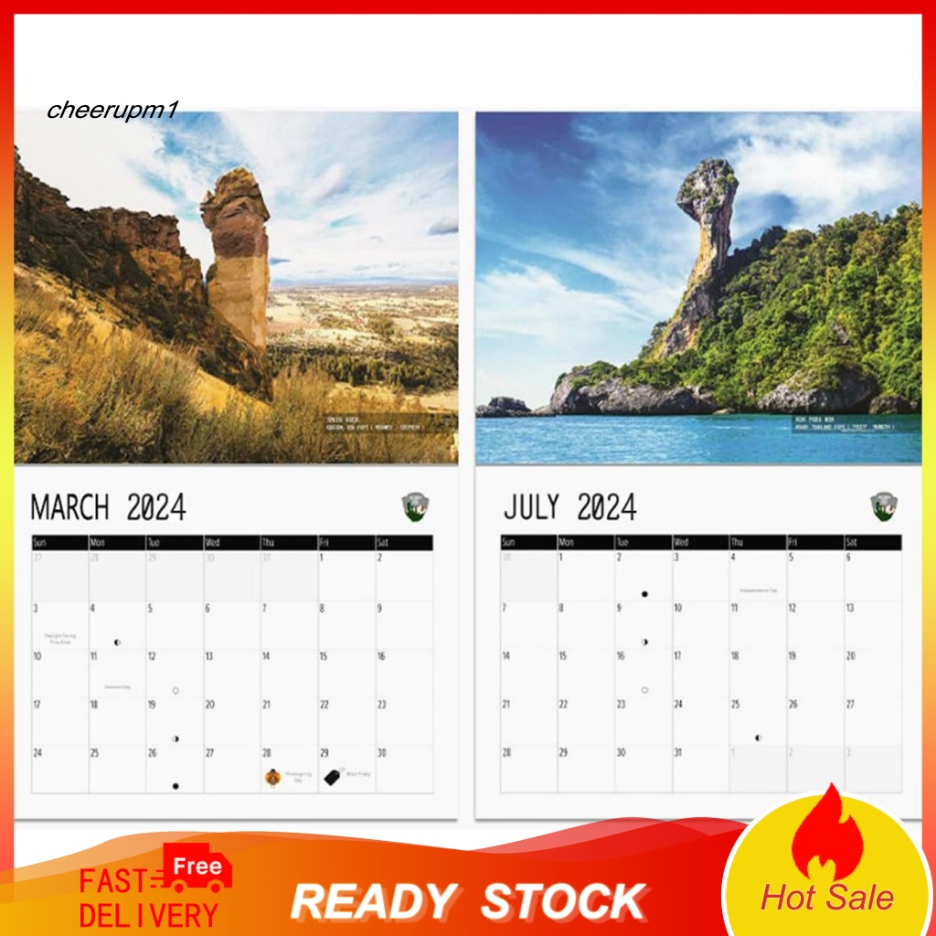 CHEER Modern Mullet Hairstyles Calendar Large Daily Block Calendar 2024