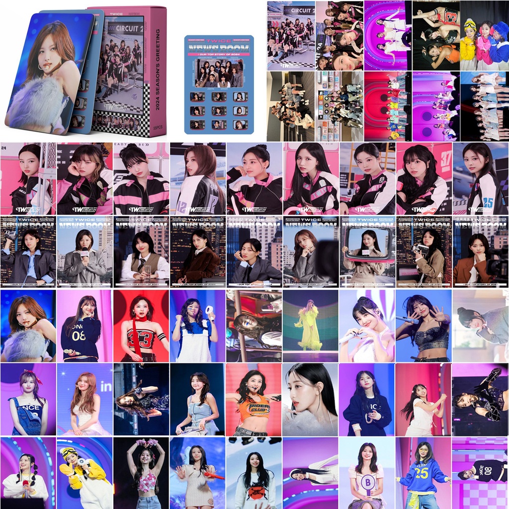 55pcs TWICE Lomo cards NEWS ROOM Album JAPAN SEASON'S GREETINGS 2024