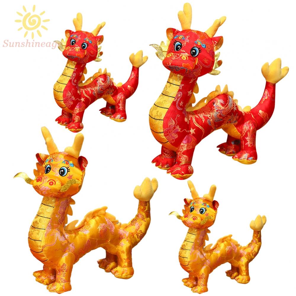 Dragon Year Mascot Doll Plush Toy 2024 Zodiac Doll Chinese Dragon Year