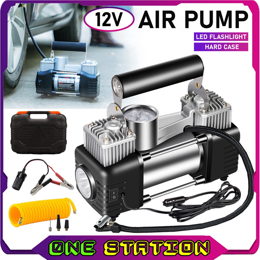 Heavy Duty Portable Air Compressor Air Pump Tyre Mini Air Compressor ...