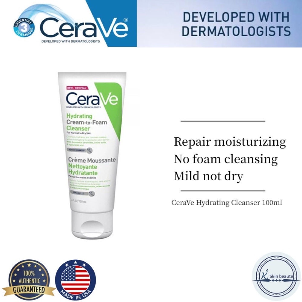 CeraVe Hydrating Cleanser 100ml Moisturizing Nondrying Repair
