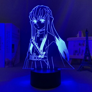 Anime Kimetsu No Yaiba Giyu Tomioka Light for Bedroom Decor Child Kids  Birthday Gift Manga Gadget Giyuu Lamp Demon Slayer