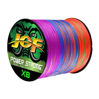 JOF 8x Braid Fishing Line 8 Strand 500m Japanese Multifilament Fly Carp  Super Strong For Saltwater/Freshwater Woven Thread