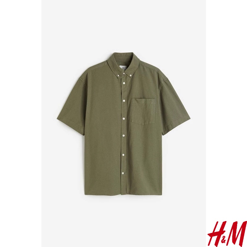 h&m short sleeve button up