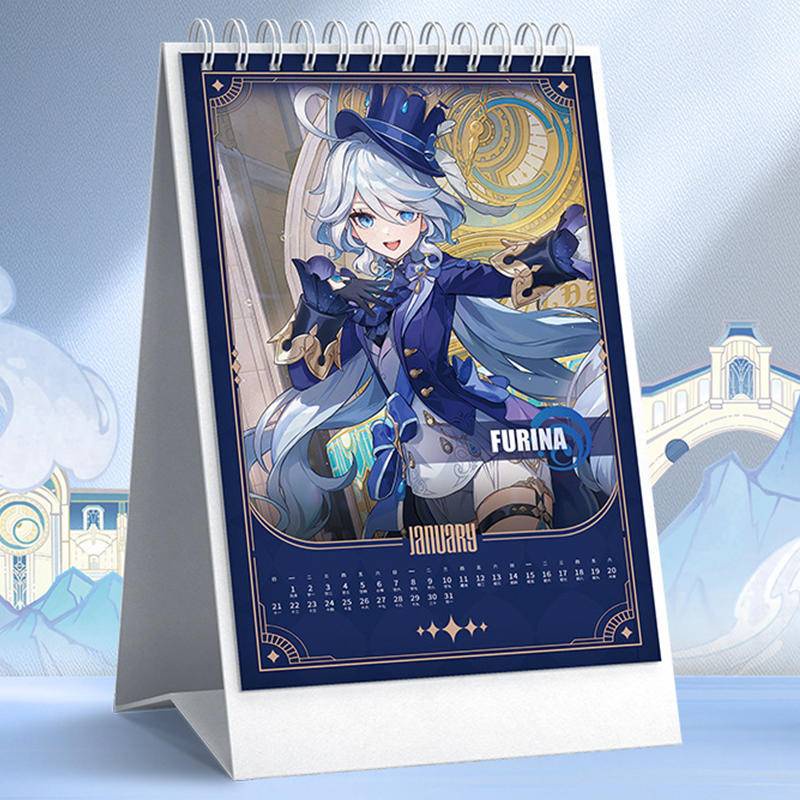 2024 Cute Game Genshin Impact Desk Calendars Focalors Furina