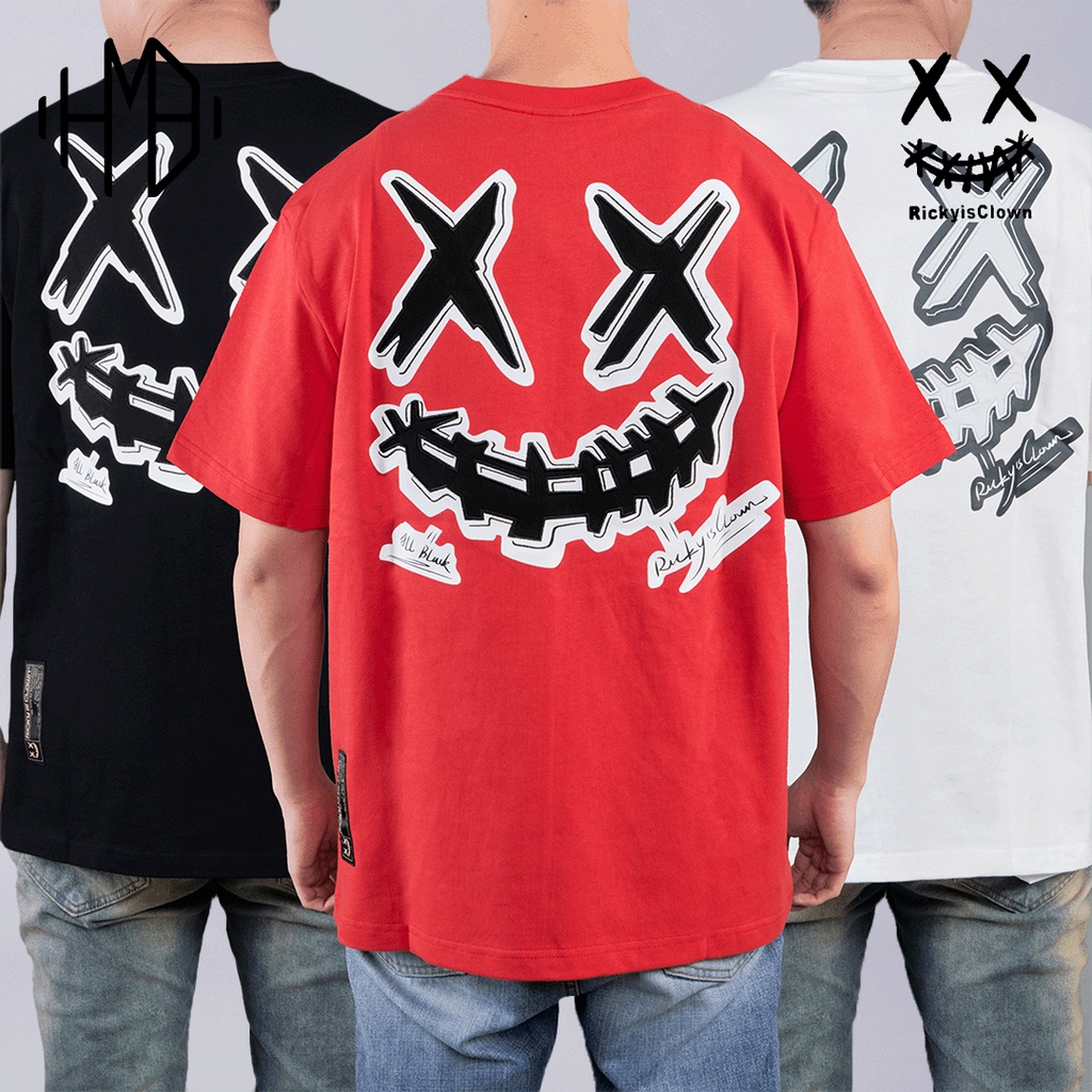 Ric Ricky Is Clown Line Tear smiley Tee rickyisclown | Shopee  