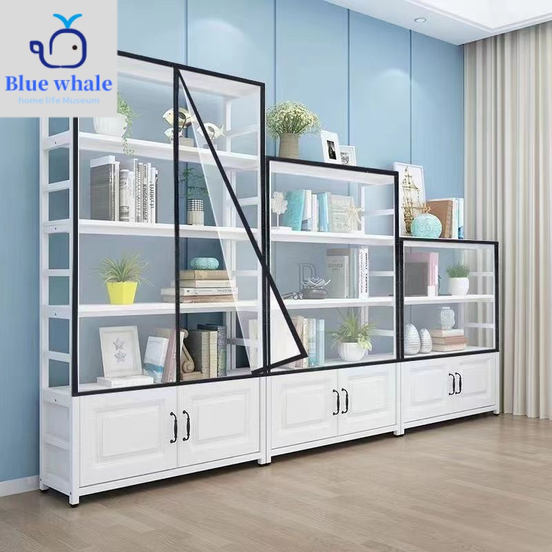 [48h Shipping] dust curtain transparent bookshelf dust cover bookcase doorfree dust cloth door