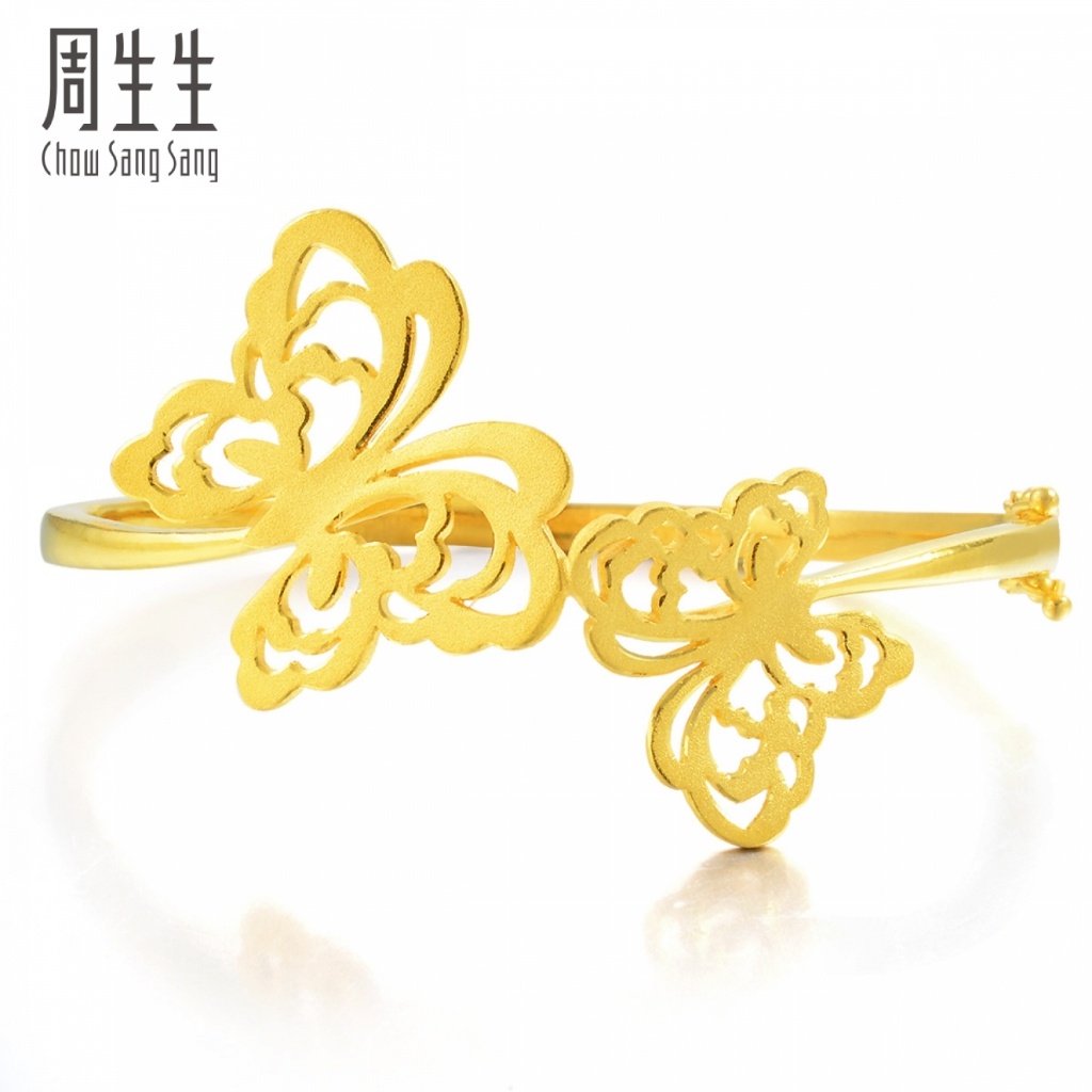 Chow Sang Sang 周生生 999.9 24K Pure Gold Price-by-Weight 23.58g Gold Bangle  86590K | Shopee Singapore